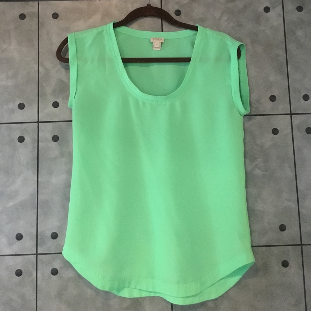 Lime Green JCrew Blouse